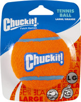 Chuckit Tennis Fetch Ball Dog Toy Non-Abrasive Felt Safe For Dogs Large 3-Inch