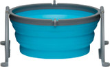 Loving Pets Blue Bella Roma Medium Solo Travel Bowl For Dogs With Locking Lid