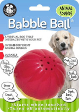 Pet Qwerks Babble Ball Makes Different Animal Sounds Interactive Large Dog Toy