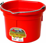 Miller Red Flat Back Bucket 8 Quarts Durable Professional Farm-Grade