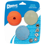 Chuckit! Dog Fetch Toy MEDLEY 3-pack Whistler Max Glow Rebounce Ball MEDIUM