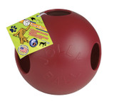 Jolly Pets Teaser Ball 10 inch Red  Hard Plastic Durable Toy for Dogs