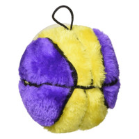 Ethical Pet Spot Plush Basketball 4.5 inch  Colorful Dog Toy with Squeaker