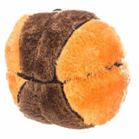 Ethical Pet Spot Plush Basketball 4.5 inch  Colorful Dog Toy with Squeaker