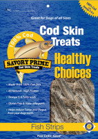 Savory Prime Cod Dog Treat Skin Fish Strips All Natural Hypoallergenic 8 oz