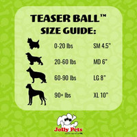 Jolly Pets Teaser Ball 8 inch Blue  Hard Plastic plus Squeaker Toy for Dogs