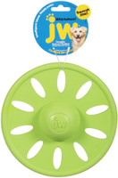JW Pet Whirlwheel Flying Disc Natural Rubber Wheel Interactive Fun Dog Toy Large