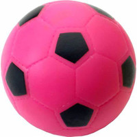 Ethical Pet Spot Soccer Ball 3 inch  Colorful Vinyl Squeaker Toy for Dogs
