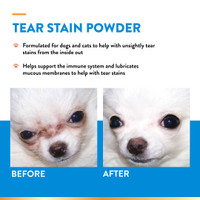 NaturVet TEAR STAIN Removal Dog and Cat All Natural Powder Supplement 200 gram