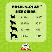 Jolly Pets Push-N-Play Ball Red 10 inch  Hard Plastic Chew Toy for Dogs