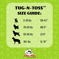 Jolly Pets Tug-N-Toss 4.5 inch Red  Rubber Ball with Handle Chew Toy for Dogs