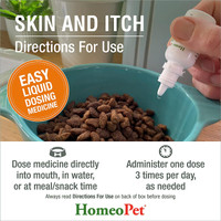 HomeoPet Skin and Itch 15 ml  Homeopathic Remedy for Dogs Cats and Birds