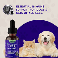 Animal Essentials Super Immune 1-Ounce Immune System Support For Dogs and Cats