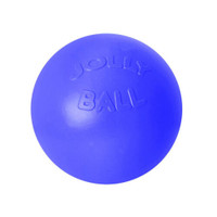 Jolly Pets Push-N-Play Ball Blue 10 inch  Interactive Hard Plastic Toy for Dogs