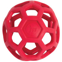 JW Pet HOLEE ROLLER BALL Dog Chew Treat Fetch Bouncy Toy MEDIUM 5 inch