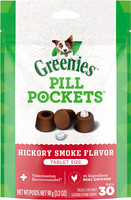 Greenies Pill Pockets Hickory Smoke Tablet Size 30 count  Dog Medicine Treats