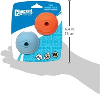 Chuckit! Dog Fetch Toy WHISTLER BALL Noisy Play Fits Launcher MEDIUM