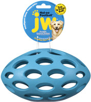 JW Pet SPHERICON Football Shaped Chew and Treat Fetch Dog Toy LARGE 8 inch