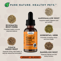 Animal Essentials Tinkle Tonic 2 oz Urinary Tract Formula for Dogs and Cats