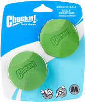 Chuckit! Dog Fetch Toy ERRATIC BALL Unpredictable Bounce Fits Launcher MEDIUM