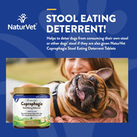 NaturVet COPROPHAGIA DETERRENT - Stops Dogs and Puppies from Eating Poop 130 Tab