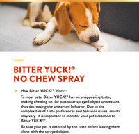 NaturVet BITTER YUCK No Chew Spray For Dog/Cat/Horse - Water Based 16 oz