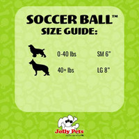 Jolly Pets Soccer Ball Blue 8 inch  Unscented Rubber Chew Toy for Dogs