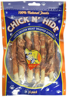 Pet Center Chicken Hide Dog Treats Smaller Breed Natural Protein Rawhide 6ct