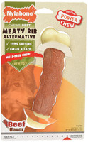 Nylabone Power Chew Large Beef Flavor Meaty Rib Bone for Dogs