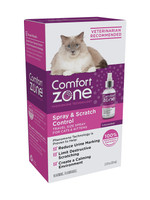 Comfort Zone Spray and Scratch Control Calming Spray for Cats 2oz