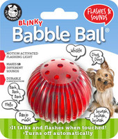 Pet Qwerks Small Blinky Babble Ball Flashes & Sounds Toy for Dogs