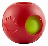 Jolly Pets Teaser Ball Erratic Interactive Tough Dog Chew Toy Red 4.5 inch