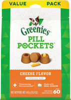 Greenies Pill Pockets Cheese Flavor for Dogs 15.8oz 60ct Capsules