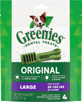 Greenies Original Dental Large Treats for Dogs 50-100 Pounds 4 Count