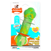 Nylabone Teething Puppy Chew Peanut Butter and Banana Toy for Dogs and Puppies