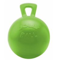 Horsemen's Pride Jolly Ball with Handle Green 10 inch  Apple Scented Rubber Toy