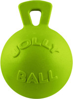 Horsemen's Pride Jolly Ball with Handle Green 10 inch  Apple Scented Rubber Toy
