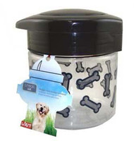 Lixit Medium Dog Treat Jar Container Locking Lid Air Tight Water Proof 64 oz