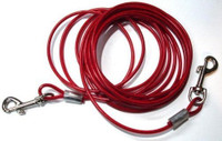 Four Paws Medium Weight Red Tie Out Cable 10 feet for Dogs