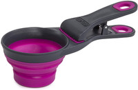 Dexas Popware Collapsible KlipScoop Pink 1/2 Cup, 4oz For Pet Food