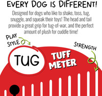 Jolly Pets Fat Tail Large Billy Goat, Tug and Toss Toy For Dogs