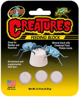 Zoo Med Creatures Feeding Block With Food Pellets For Beetles and Roaches 3 pack