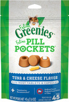 Greenies Feline Pill Pockets Tuna & Cheese Flavor (Tablet & Capsule) - 45 Count