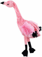 SPOT Skinneeez Stuffless Toy with Squeaker, Tug-Of-War 13" Flamingo Dog Toy