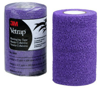 3M Vetrap Single Roll Bandaging Tape 4-Inches X 5-Yards Purple