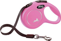 Flexi New Classic Retractable Tape Dog Leash X-Small 10-Foot Pink 26-lb. Dogs