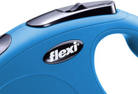 Flexi New Classic Retractable Tape Dog Leash Medium 16-Foot Blue 55-lb. Dogs