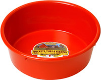 Little Giant 5 Quart Heavy Duty Plastic Red Utility Pan For Feeding