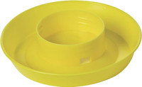 Little Giant Durable Plastic Yellow Mason Jar Screw On Water Base For Poultry