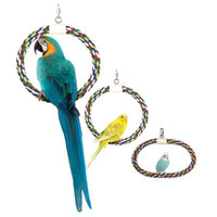 JW Swing 'n Perch Large Soft Comfy Firm Rope Ring For Bird Enrichment